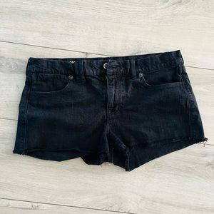 Madewell black short jean shorts